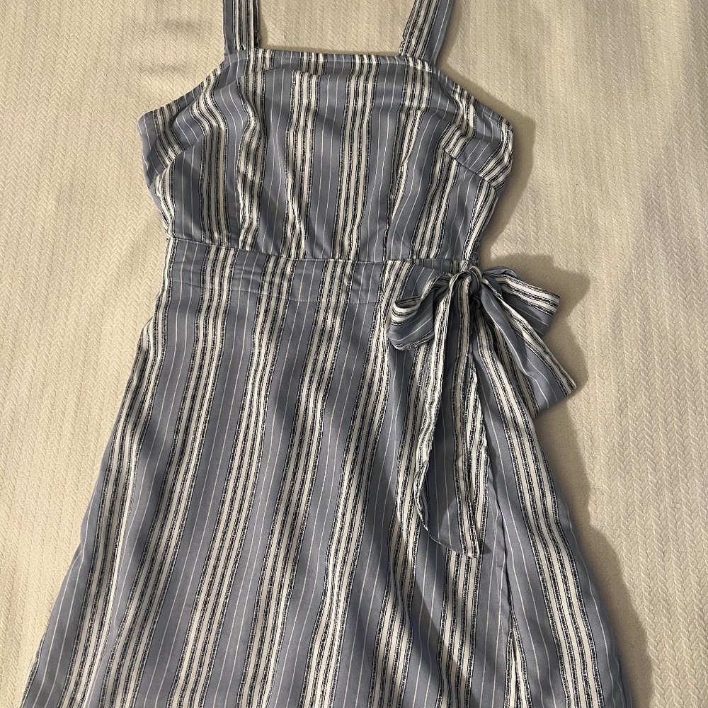 Blue stripe romper